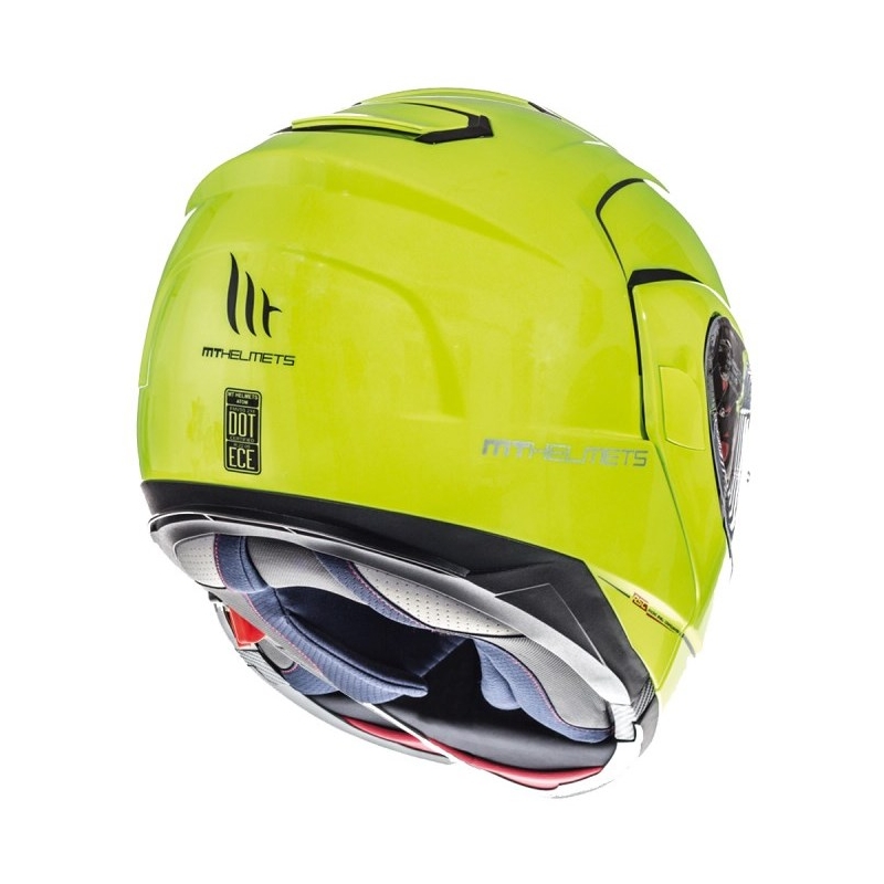 MT Atom galben fluo galben tip-up casca de motocicletă lichidare
