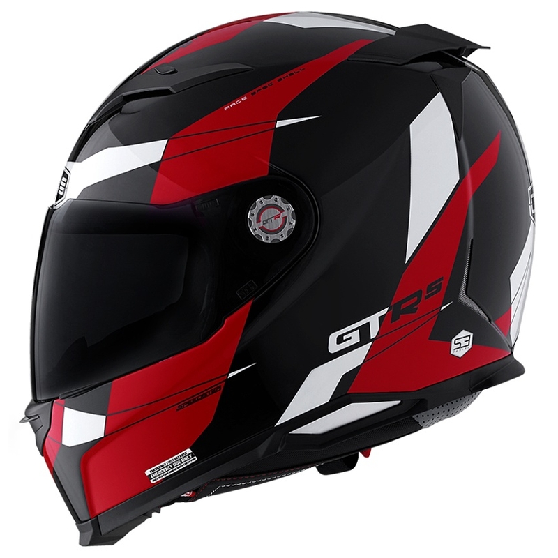 Cască de motocicletă CMS GTRS Speedster negru-roșu-alb