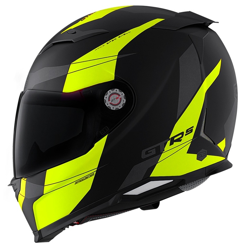 Cască de motocicletă CMS GTRS Speedster negru-galben-fluo