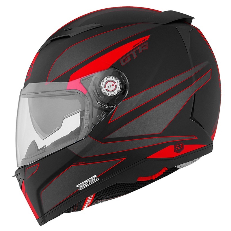 Cască de motocicletă CMS GTR Spitfire roșu
