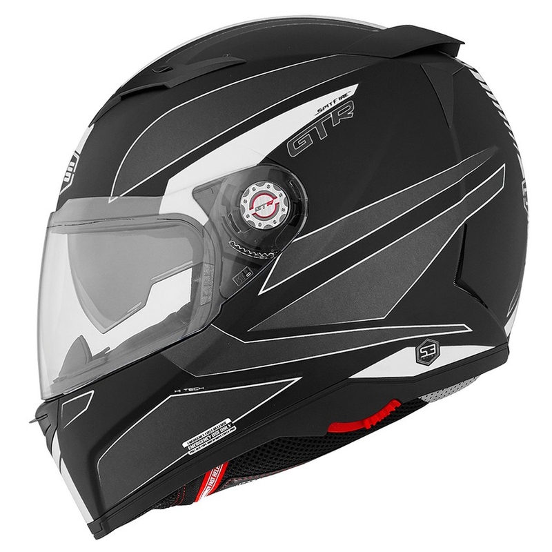 Cască de motocicletă CMS GTR Spitfire alb
