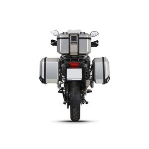 Set complet de cutii de aluminiu SHAD TERRA, 48L cutie centrala  si  47L / 47L cutii laterale, incluzand kit montaj si placa SHAD Benelli TRK 502 X 2022 -