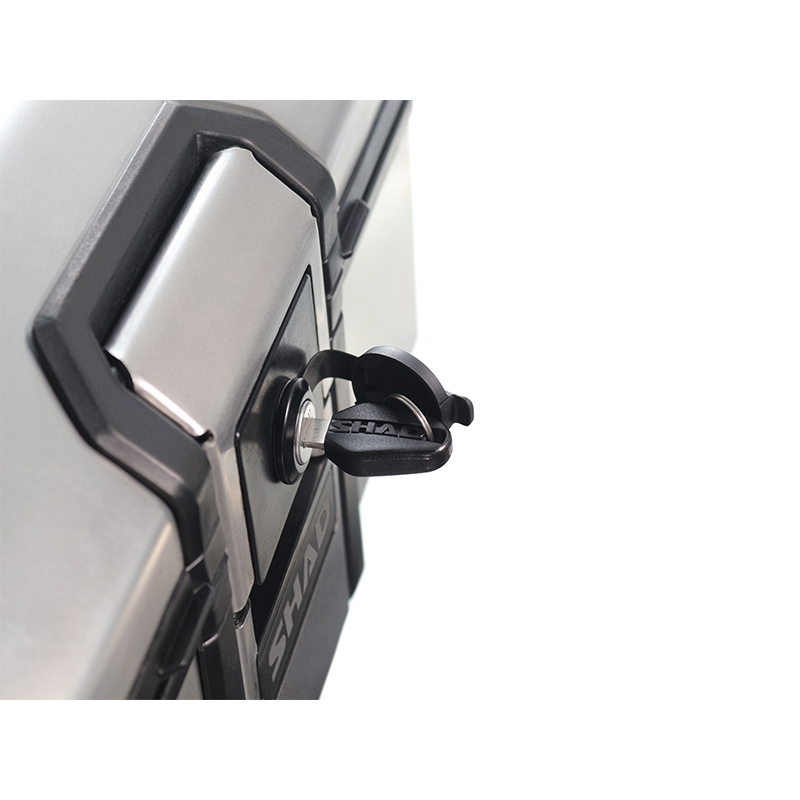 Complete set of aluminum cases SHAD TERRA, 55L topcase + 36L / 47L side cases, including mounting kit and plate SHAD CF Moto 800MT