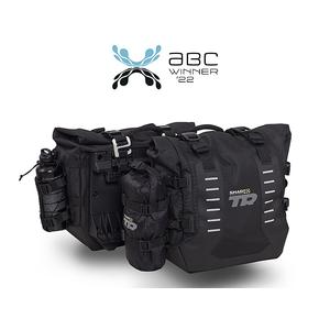 Set complet de genti laterale adventure SHAD TERRA TR40 si topcase din aluminiu SHAD TERRA BLACK 48L, incluzand kitul de montaj SHAD SUZUKI DL 650 V-Strom