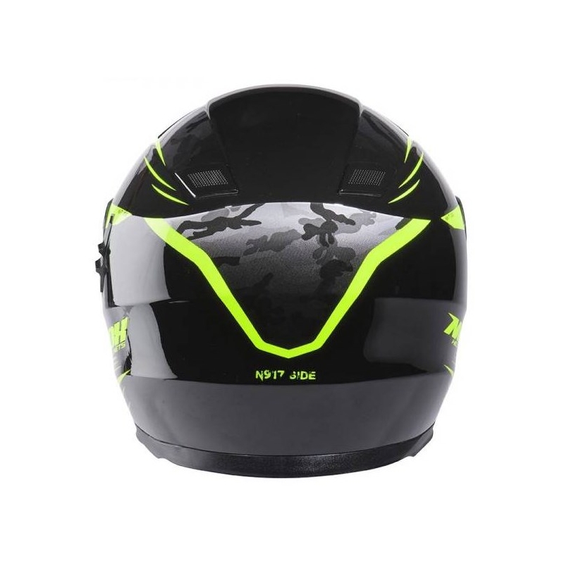 Cască integrală pentru motociclete NOX N917 Side negru-fluo-galben-camo