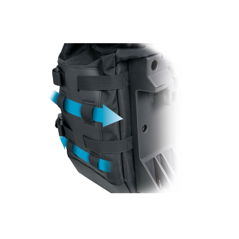 Set complet de genti laterale adventure SHAD TERRA TR40 si topcase din aluminiu SHAD TERRA BLACK 48L, incluzand kitul de montaj SHAD Voge 650DS / 650DSX