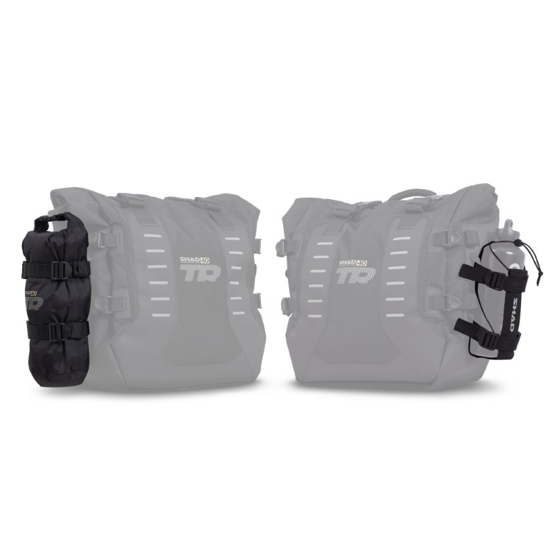Complete set of SHAD TERRA TR40 adventure saddlebags and SHAD TERRA BLACK aluminium 55L topcase, including mounting kit SHAD BMW F750 GS / F850 GS
