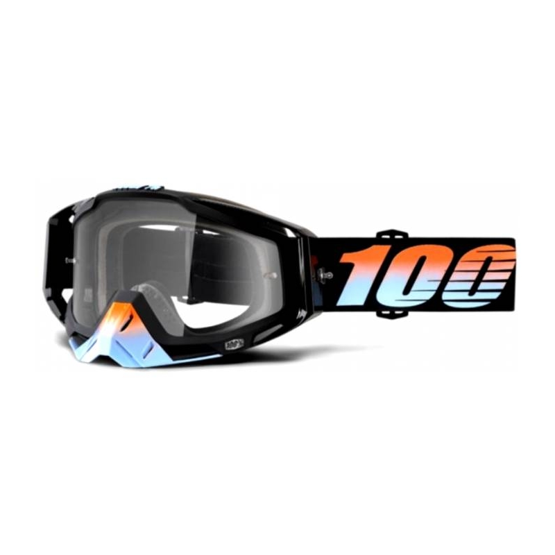 Ochelari de protecție 100% Racecraft Starlight negru (plexi transparent)