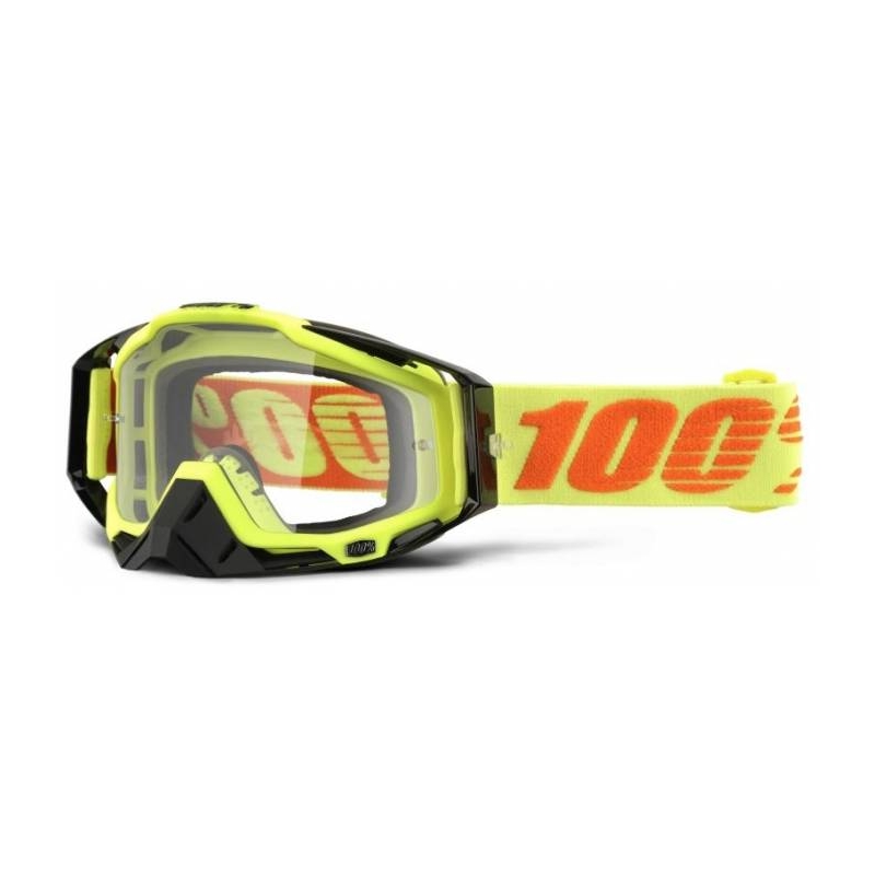 Ochelari de protecție Racecraft Attack Yellow negru-galben (plexi transparent)