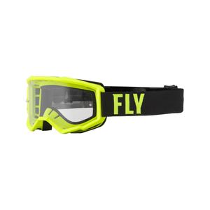 Ochelari de motocros FLY Racing Focus galben-fluo-negru (plexi transparent)