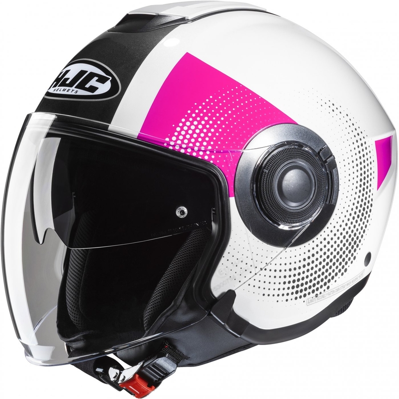 HJC i40N Pyle MC8 cască de motocicletă deschisă roz-negru-albă