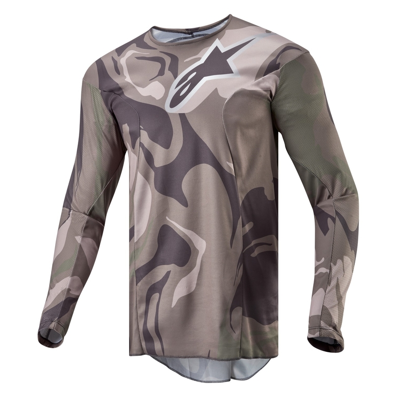 Tricou motocross Alpinestars Racer Tactical verde camo-maro