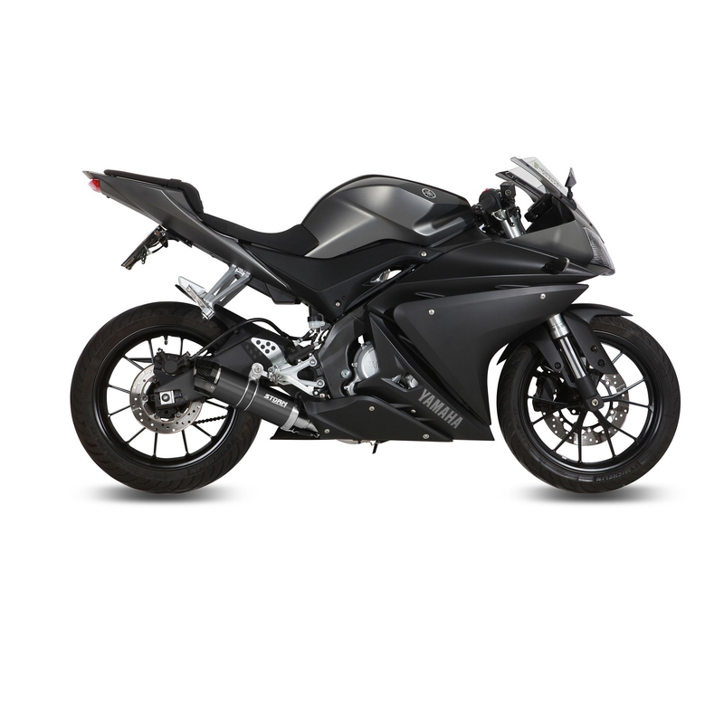 Sistem de evacuare complet 1x1 STORM GP Black with carbon cap