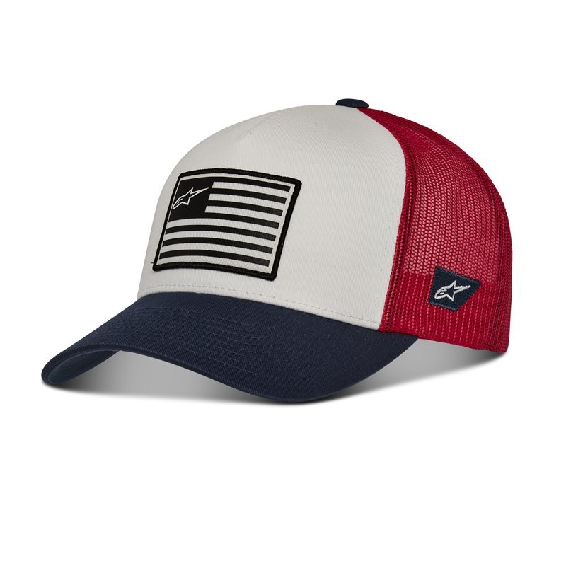 Alpinestars Flag Snap Hat albastru-roșu-albastru