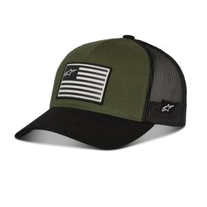 Alpinestars Flag Snap Hat verde-negru