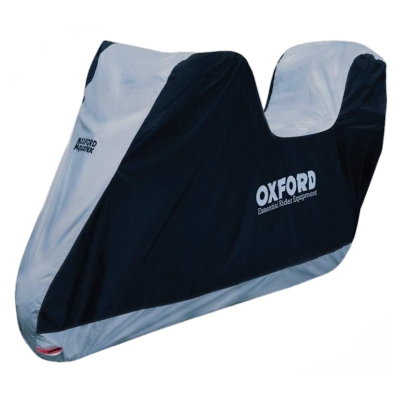 Husă pentru motocicletă cu compartiment pentru bagaje Oxford Aquatex negru-argintiu