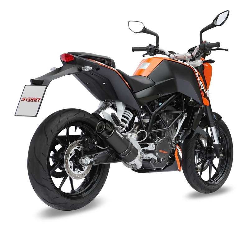 Sistem de evacuare complet 1x1 STORM GP Black with carbon cap