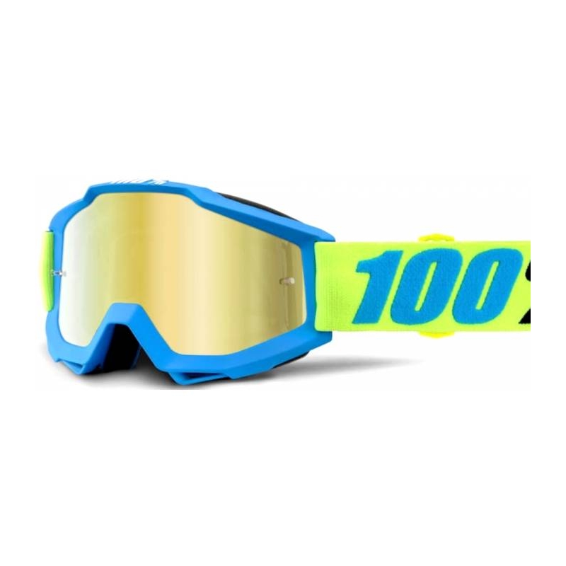100% ochelari de protecție Accuri Belize (plexi cromat auriu + plexi transparent cu pini de mica)