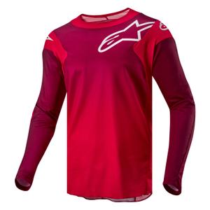 Tricou de motocross Alpinestars Racer Hoen roșu-puriu