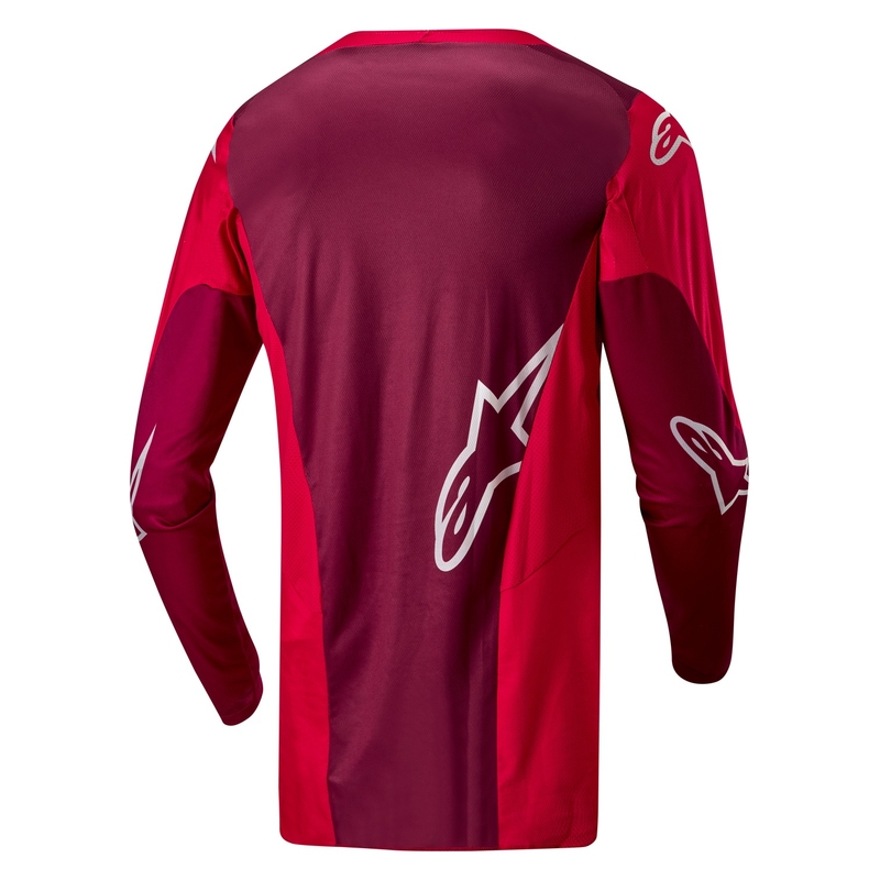 Tricou de motocross Alpinestars Racer Hoen roșu-puriu