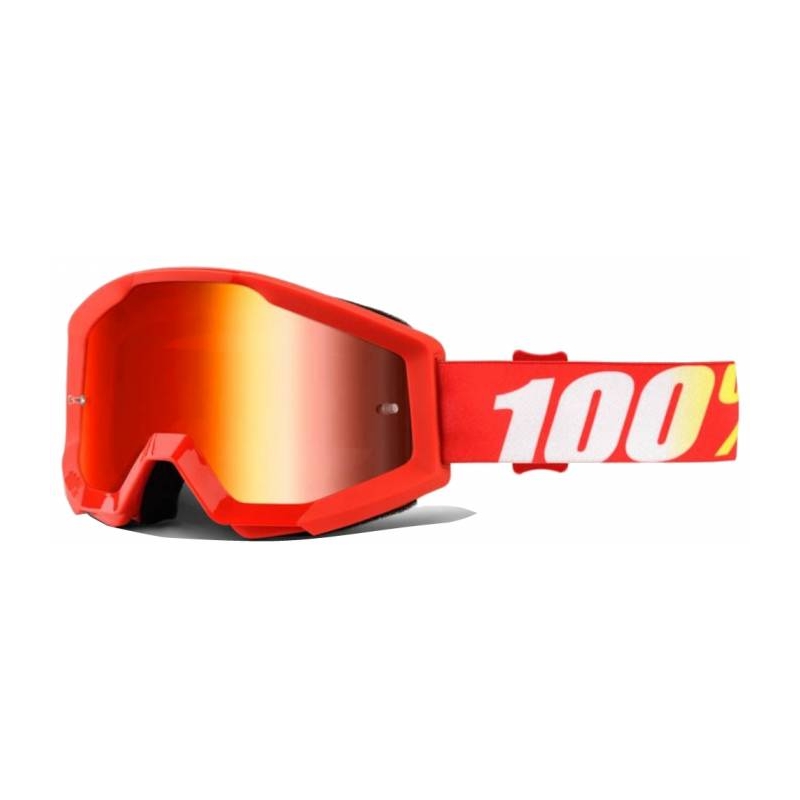 100% ochelari de protecție Strata Furnace (plexi roșu cromat cu pini de mica)