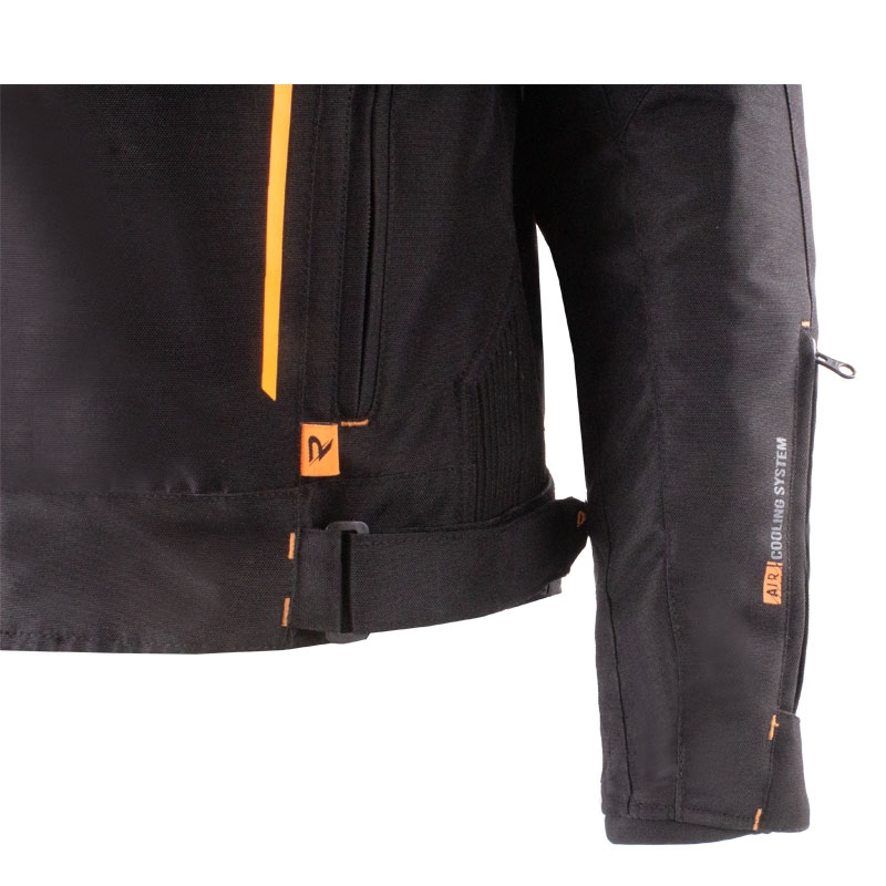 Jacheta moto Street Racer Flex EVO negru-portocaliu