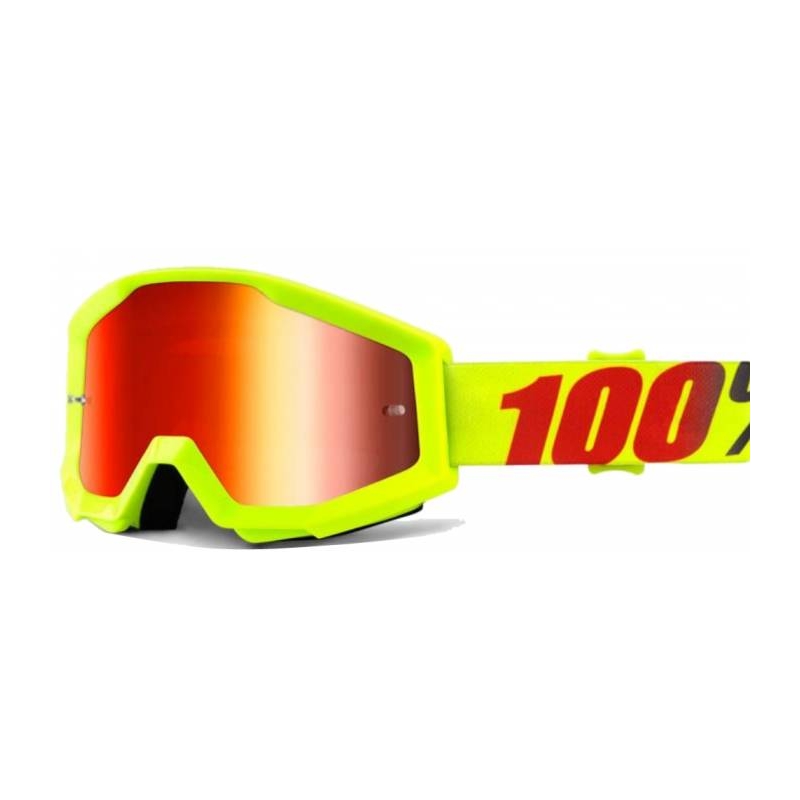 100% ochelari de protecție galbenă Strata Mercury (plexi roșu cromat cu pini de mica)