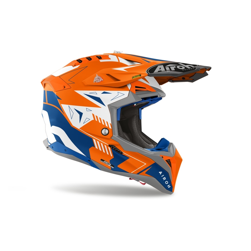 Cască motocross Airoh Aviator 3 Spin portocaliu fluo mat