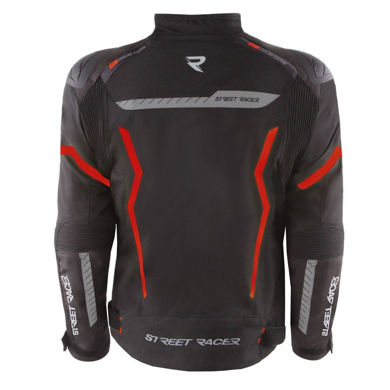 Geacă de motocicletă Street Racer Flex EVO negru-roșu