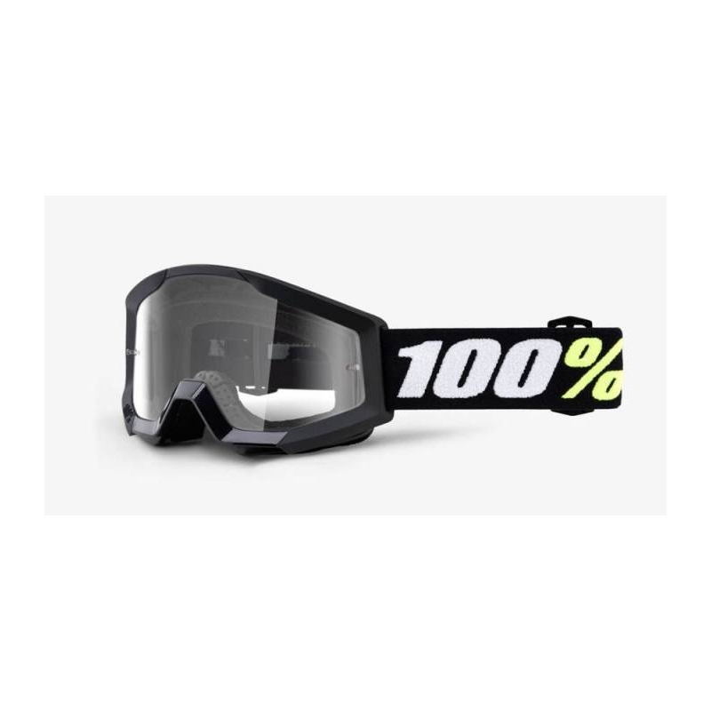 100% Strata Mini Gron Ochelari de protecție pentru copii Strata Mini Gron Black (plexiglas transparent cu pivoți mica)