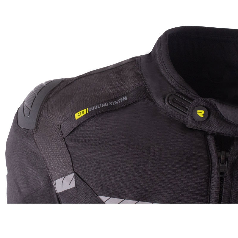 Geacă motociclistă Street Racer Flex EVO negru-galben fluo