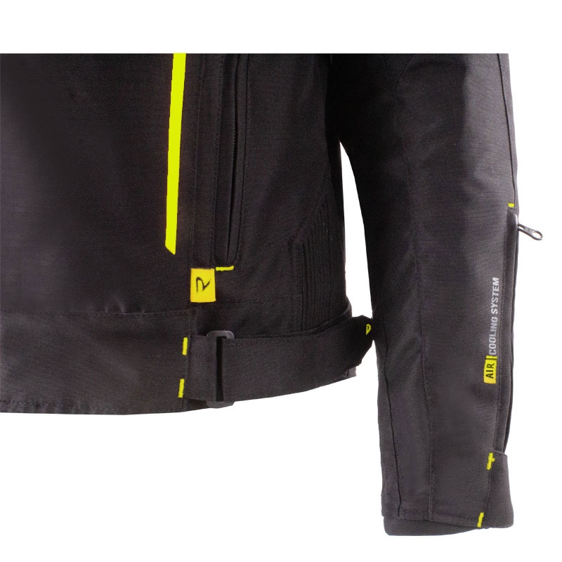 Geacă motociclistă Street Racer Flex EVO negru-galben fluo
