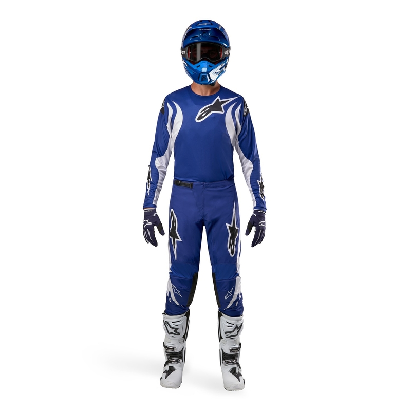 Tricou motocross Alpinestars Fluid Lucent albastru-alb-negru