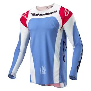 Tricou motocross Alpinestars Techstar Ocuri albastru-alb-rosu
