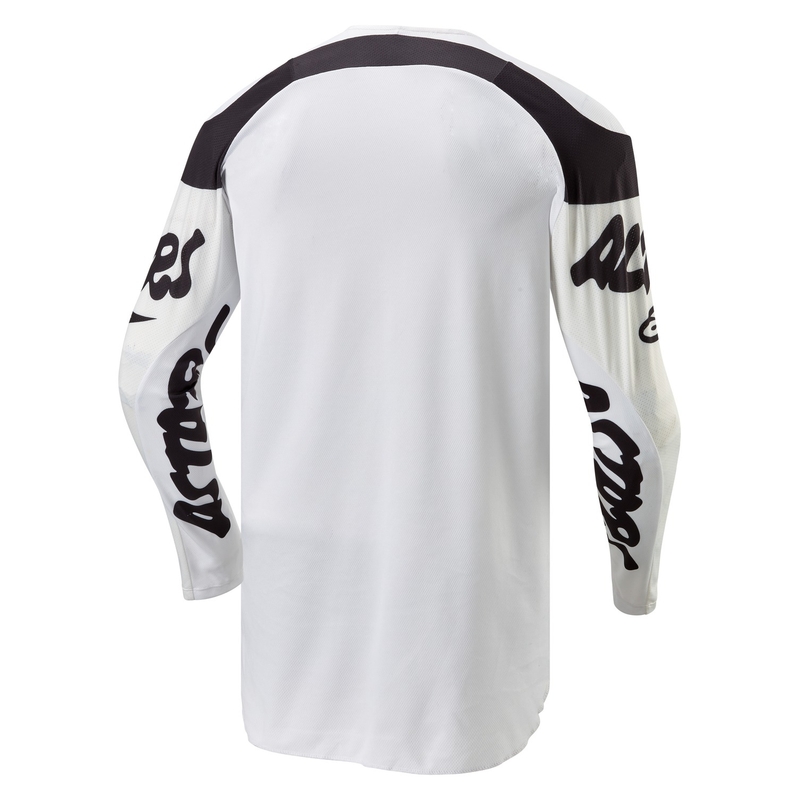 Tricou motocross Alpinestars Racer Hana alb-negru
