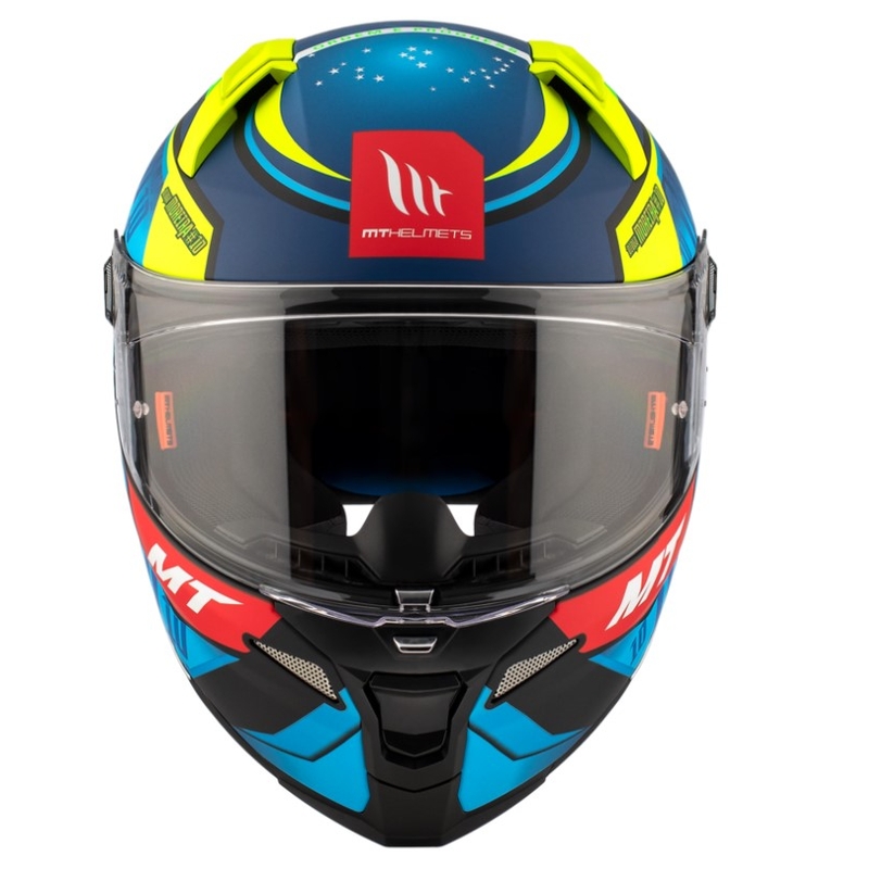 MT Revenge 2 S Moreira A7 cască de motocicletă integrală albastru-verde