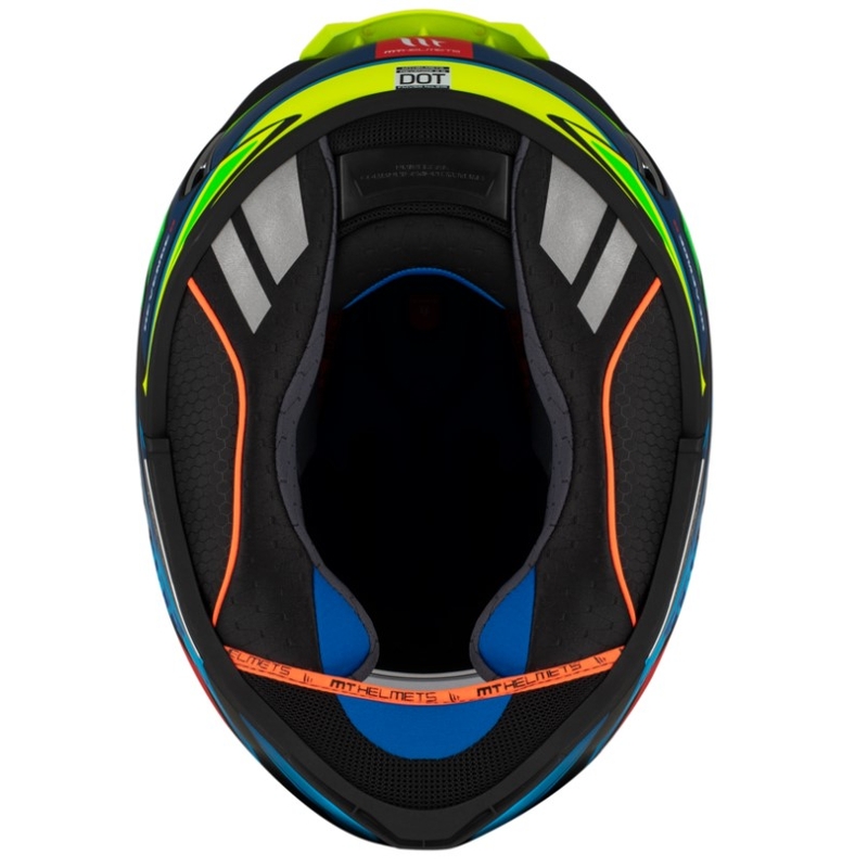MT Revenge 2 S Moreira A7 cască de motocicletă integrală albastru-verde