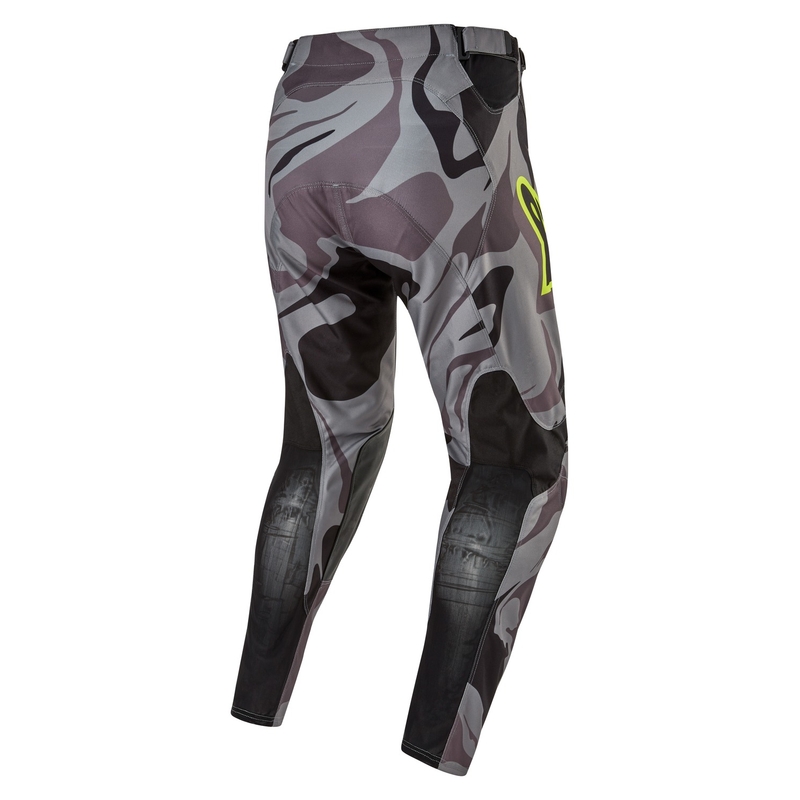 Pantaloni motocross Alpinestars Racer Tactical gri camo-galben fluo-negru