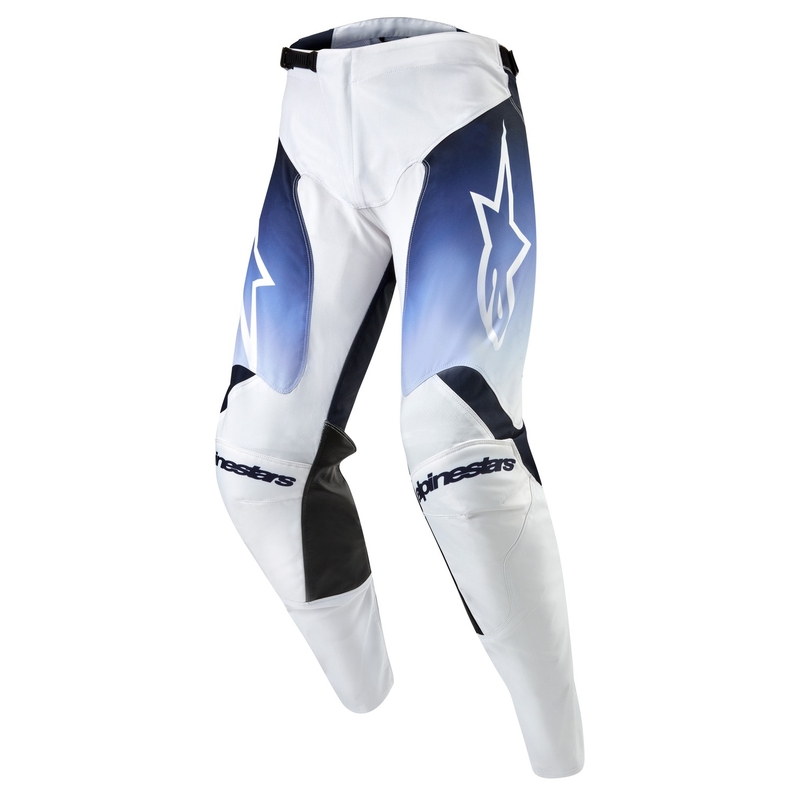 Pantaloni motocross Alpinestars Racer Hoen alb-albastru