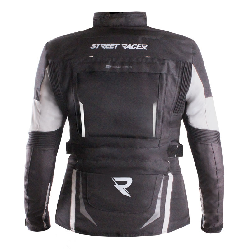 Geacă de motocicletă pentru femei Street Racer Hilax negru-gri