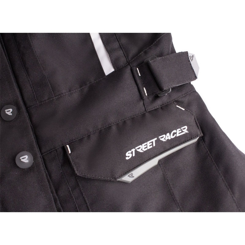 Geacă de motocicletă pentru femei Street Racer Hilax negru-gri