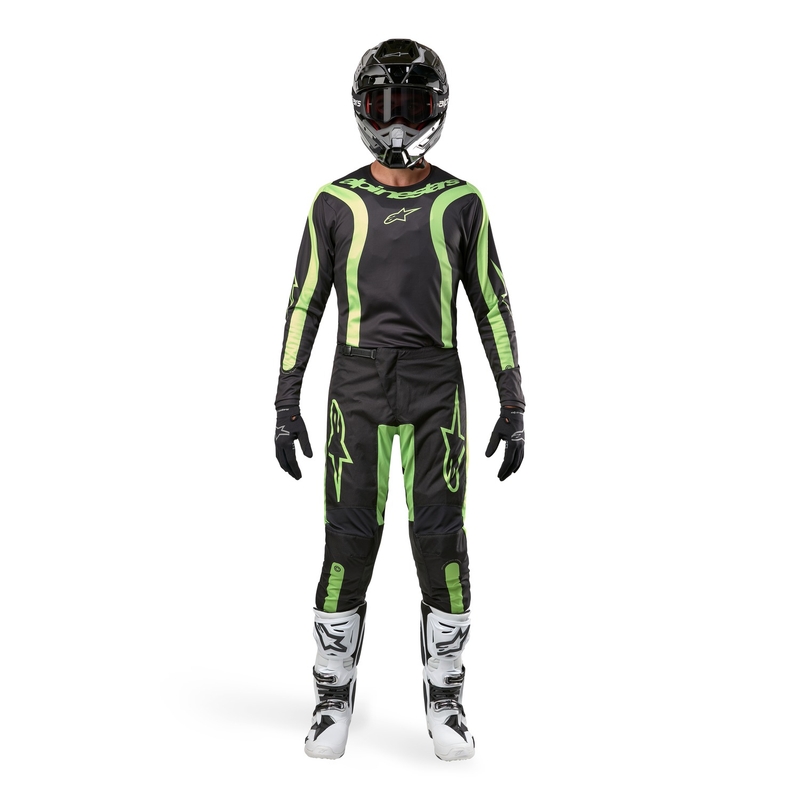 Pantaloni motocross Alpinestars Fluid Lurv negru-galben fluo