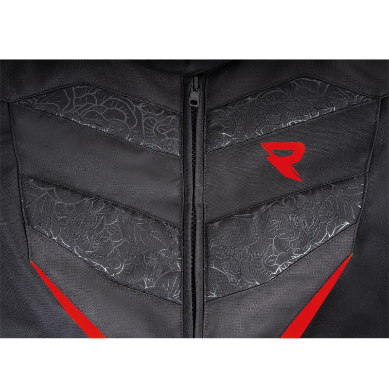 Geaca moto dama Street Racer Rose negru-rosu