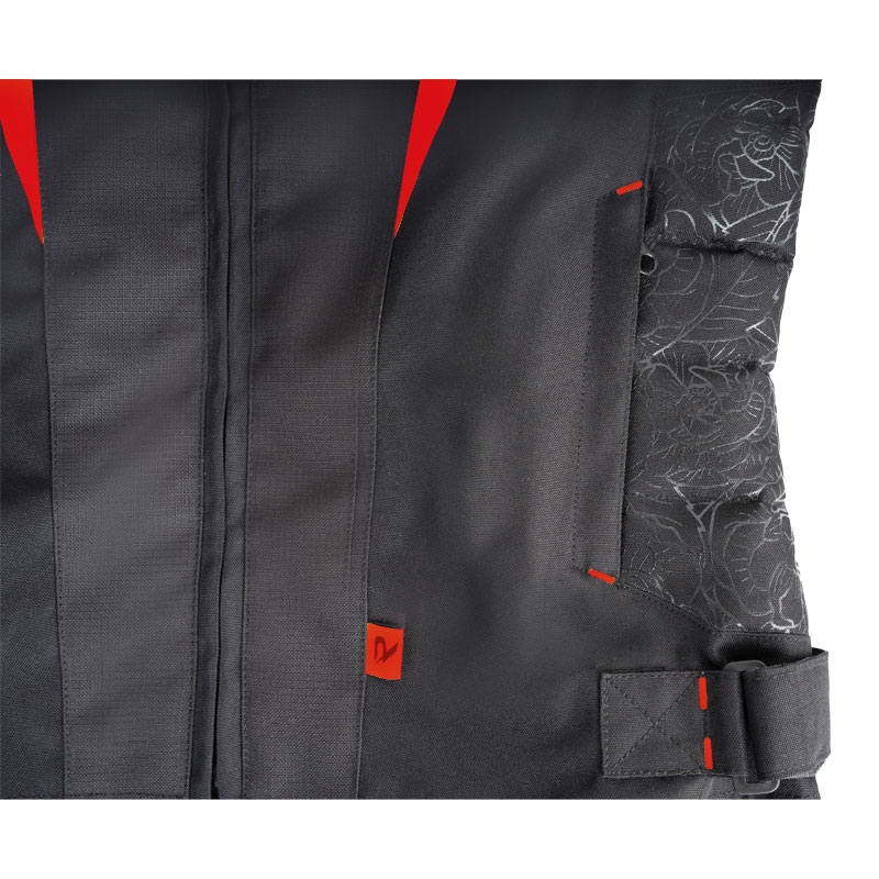 Geaca moto dama Street Racer Rose negru-rosu