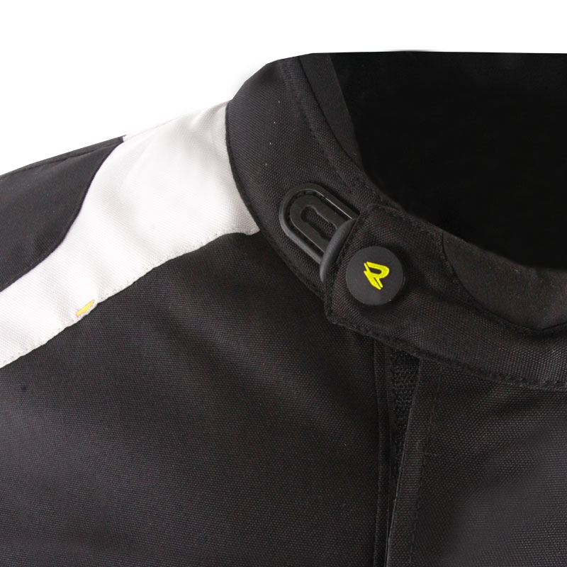 Geacă de motocicletă Street Racer Hilax negru-gri-galben fluo