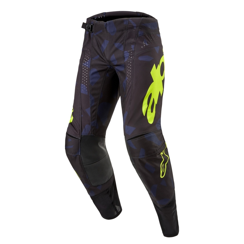 Pantaloni motocross Alpinestars Techstar Rantera negru-albastru-galben fluo