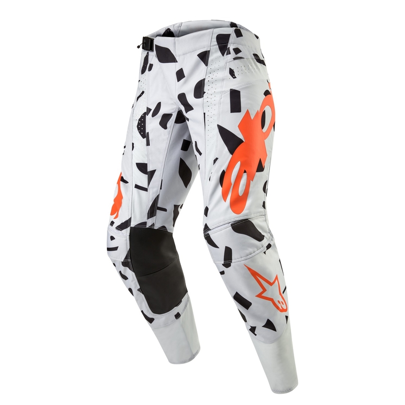 Pantaloni motocross Alpinestars Techstar Rantera gri-portocaliu-negru