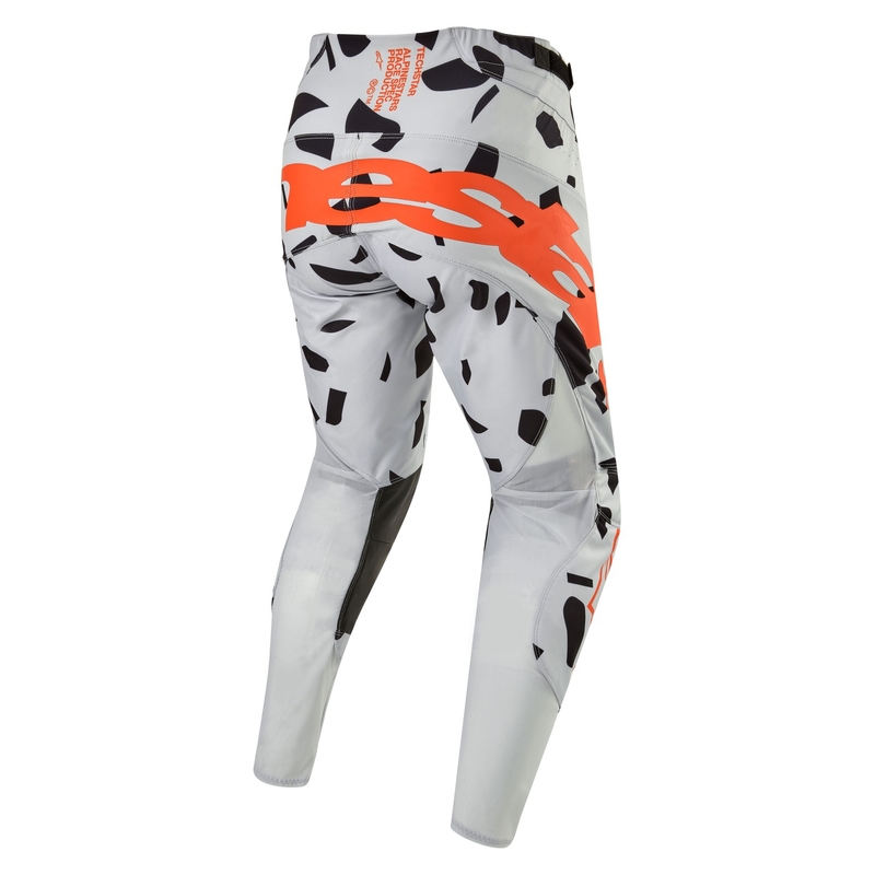 Pantaloni motocross Alpinestars Techstar Rantera gri-portocaliu-negru