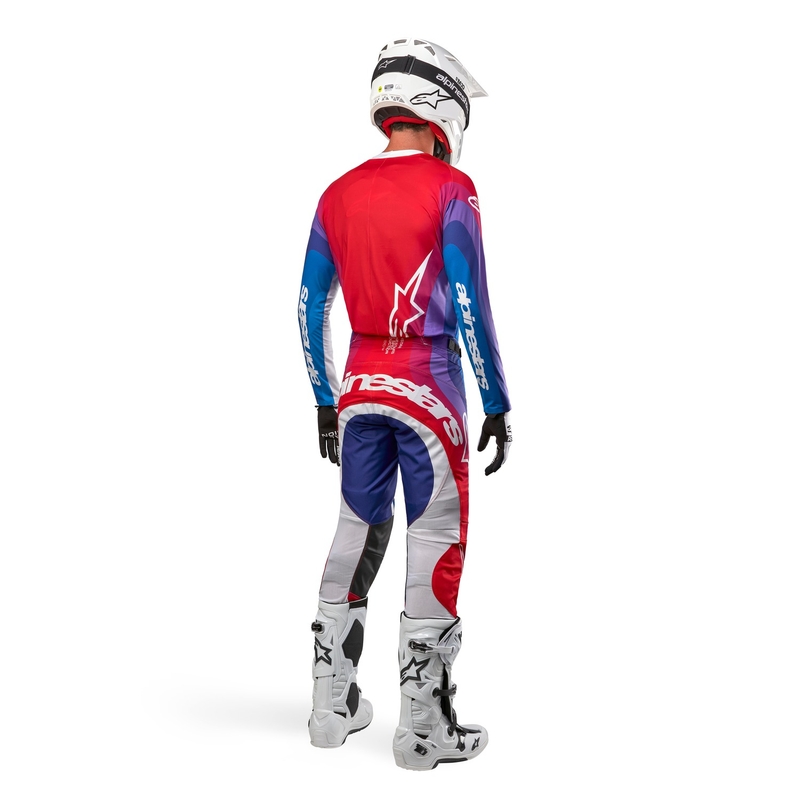 Motokrosové kalhoty Alpinestars Techstar Pneuma 2024 bílo-modro-červené