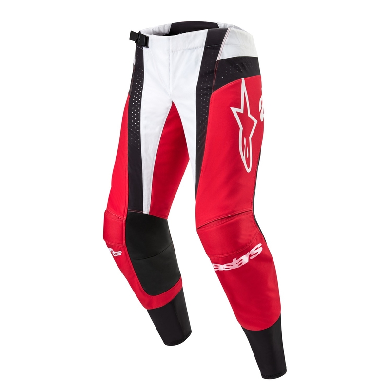 Pantaloni motocross Alpinestars Techstar Ocuri roșu-alb-negru